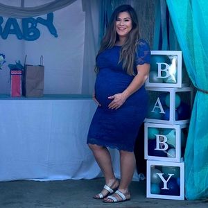 Royal Blue Maternity Dress